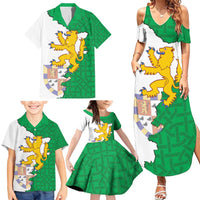 Radnorshire Wales Family Matching Summer Maxi Dress and Hawaiian Shirt Map and Emblem Celtic Style - Wonder Print Shop