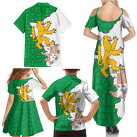 Radnorshire Wales Family Matching Summer Maxi Dress and Hawaiian Shirt Map and Emblem Celtic Style - Wonder Print Shop