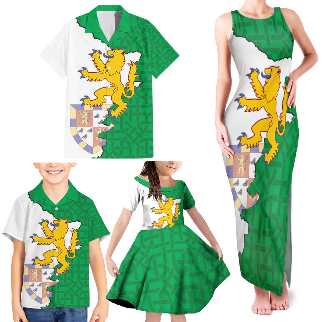 Radnorshire Wales Family Matching Tank Maxi Dress and Hawaiian Shirt Map and Emblem Celtic Style - Wonder Print Shop