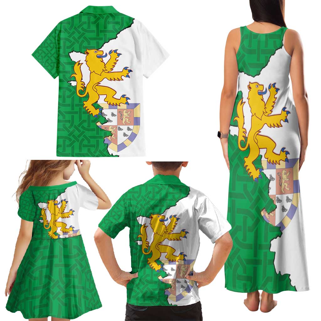 Radnorshire Wales Family Matching Tank Maxi Dress and Hawaiian Shirt Map and Emblem Celtic Style - Wonder Print Shop