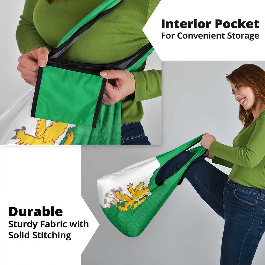 Radnorshire Wales Grocery Bag Map and Emblem Celtic Style - Wonder Print Shop