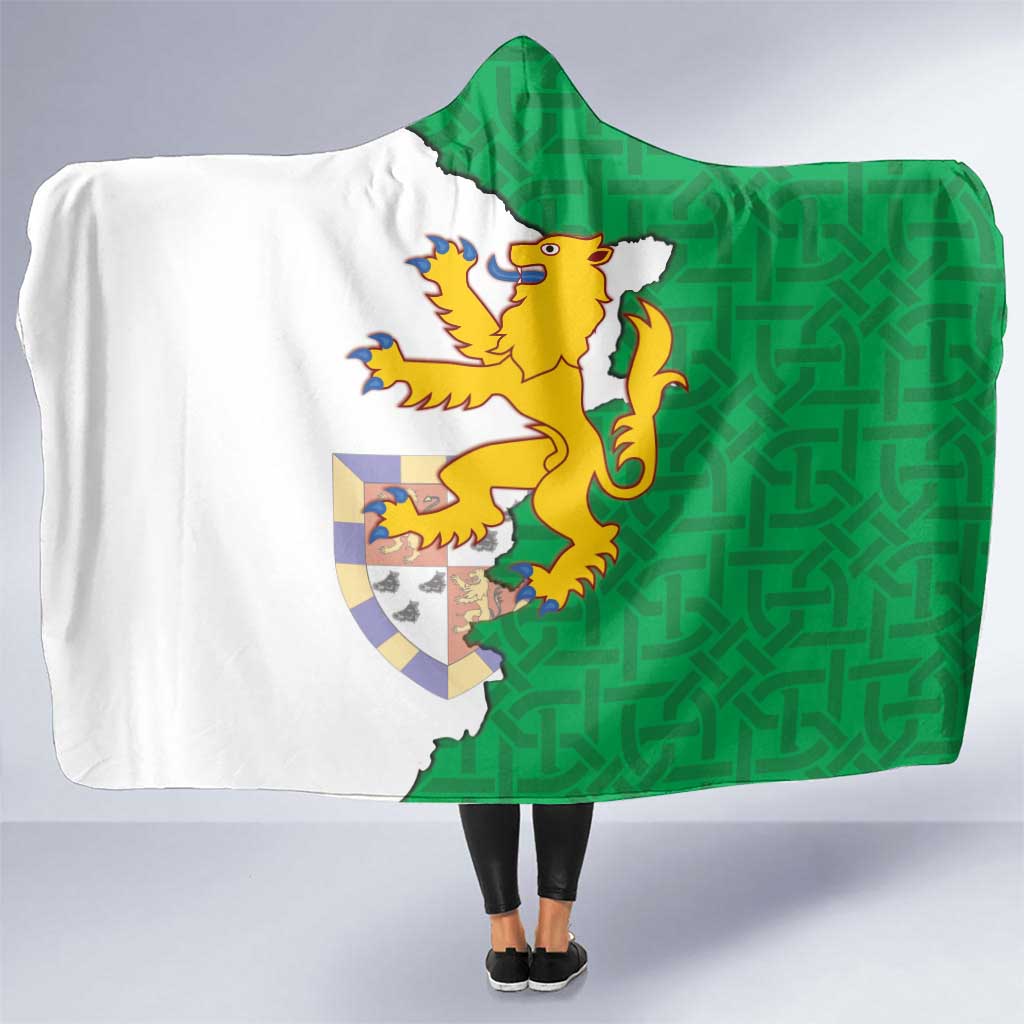 Radnorshire Wales Hooded Blanket Map and Emblem Celtic Style - Wonder Print Shop