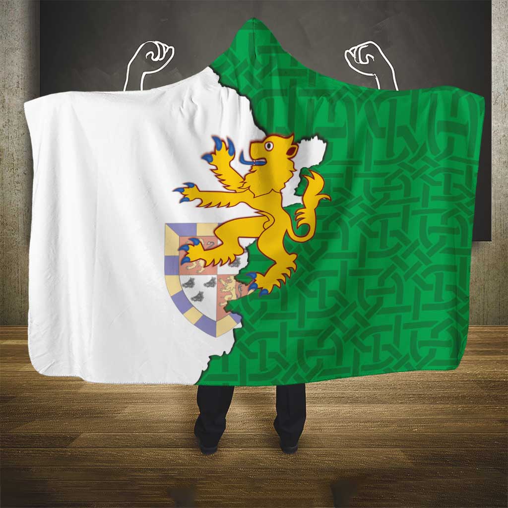 Radnorshire Wales Hooded Blanket Map and Emblem Celtic Style - Wonder Print Shop