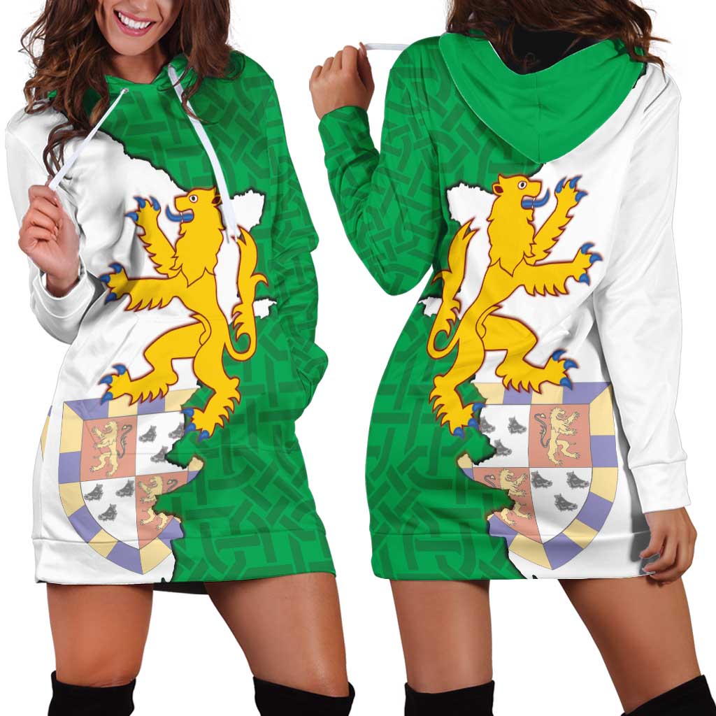 Radnorshire Wales Hoodie Dress Map and Emblem Celtic Style - Wonder Print Shop