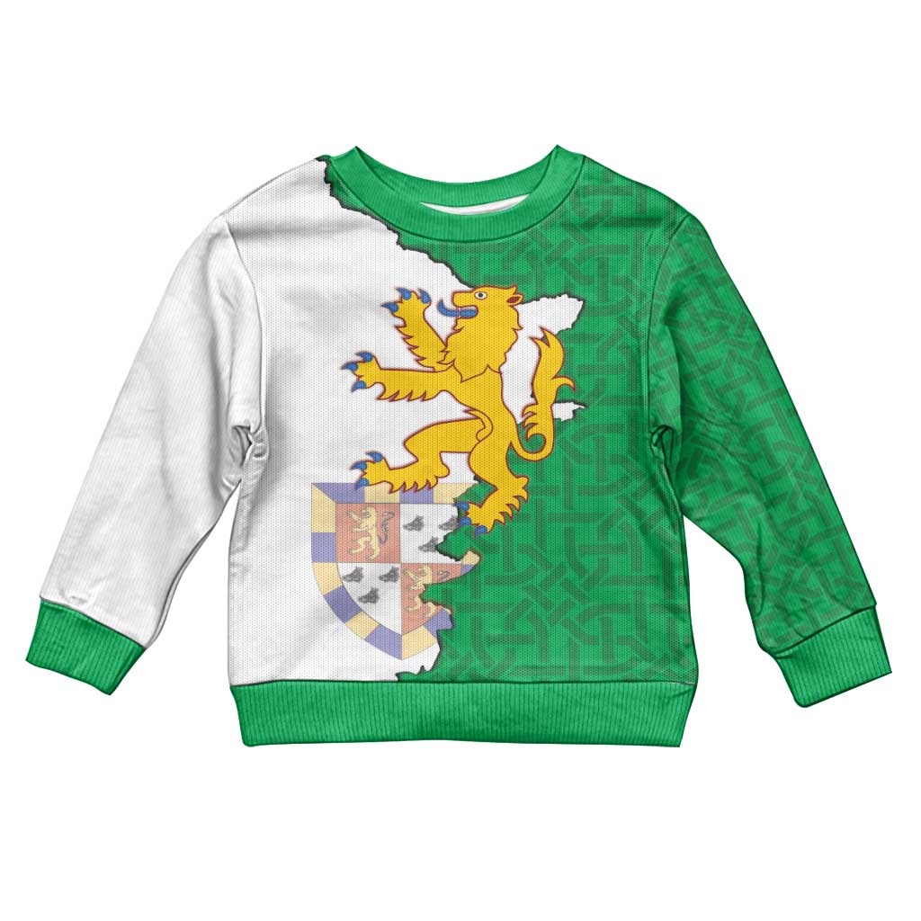 Radnorshire Wales Kid Ugly Christmas Sweater Map and Emblem Celtic Style - Wonder Print Shop