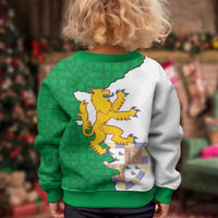 Radnorshire Wales Kid Ugly Christmas Sweater Map and Emblem Celtic Style - Wonder Print Shop