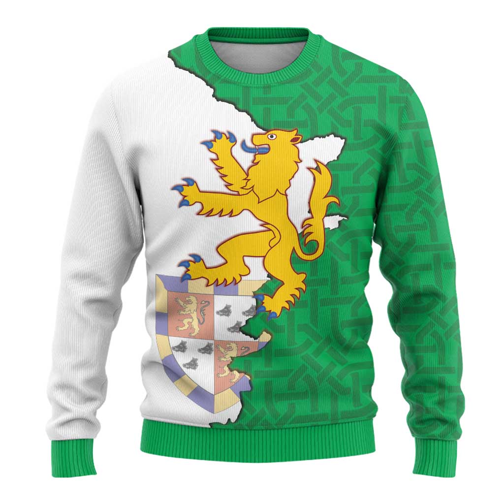 Radnorshire Wales Ugly Christmas Sweater Map and Emblem Celtic Style - Wonder Print Shop