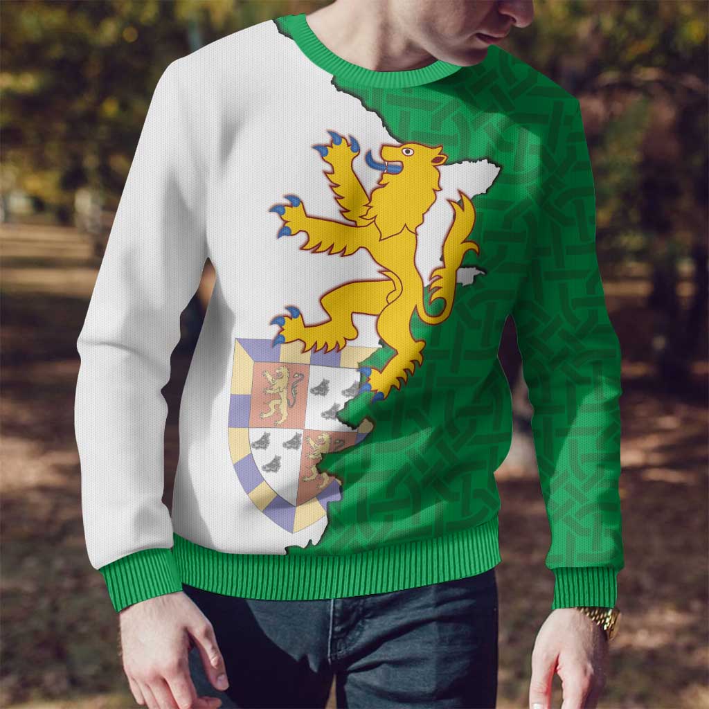 Radnorshire Wales Ugly Christmas Sweater Map and Emblem Celtic Style - Wonder Print Shop