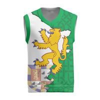 Radnorshire Wales Christmas Knitted V-Neck Vest Map and Emblem Celtic Style - Wonder Print Shop