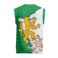 Radnorshire Wales Christmas Knitted V-Neck Vest Map and Emblem Celtic Style - Wonder Print Shop
