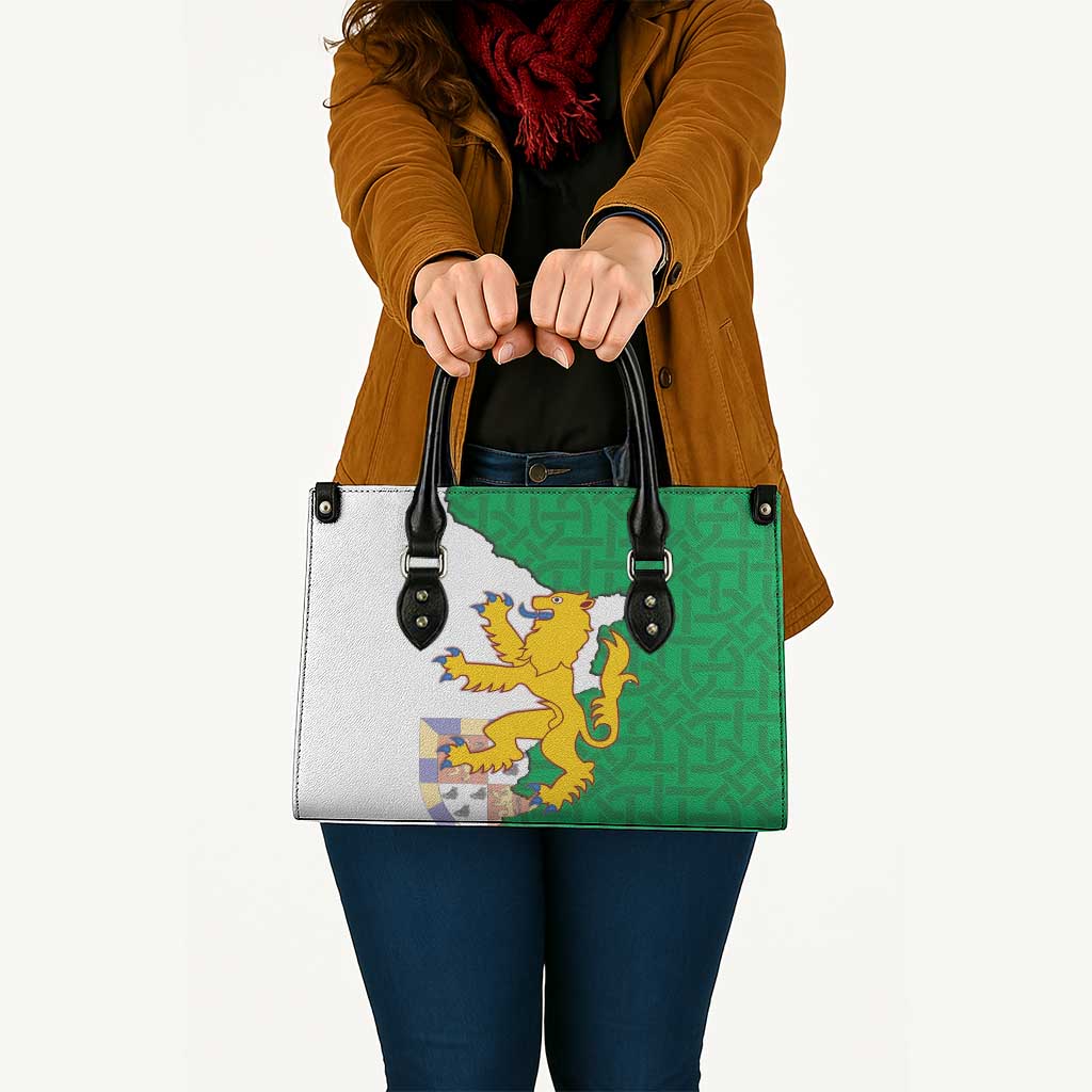 Radnorshire Wales Leather Bag Map and Emblem Celtic Style - Wonder Print Shop