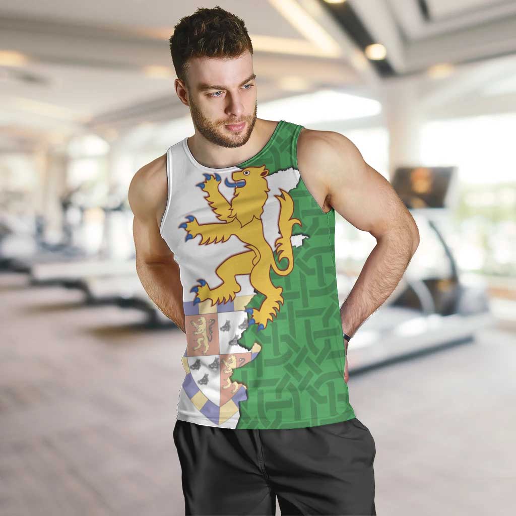 Radnorshire Wales Men Tank Top Map and Emblem Celtic Style - Wonder Print Shop