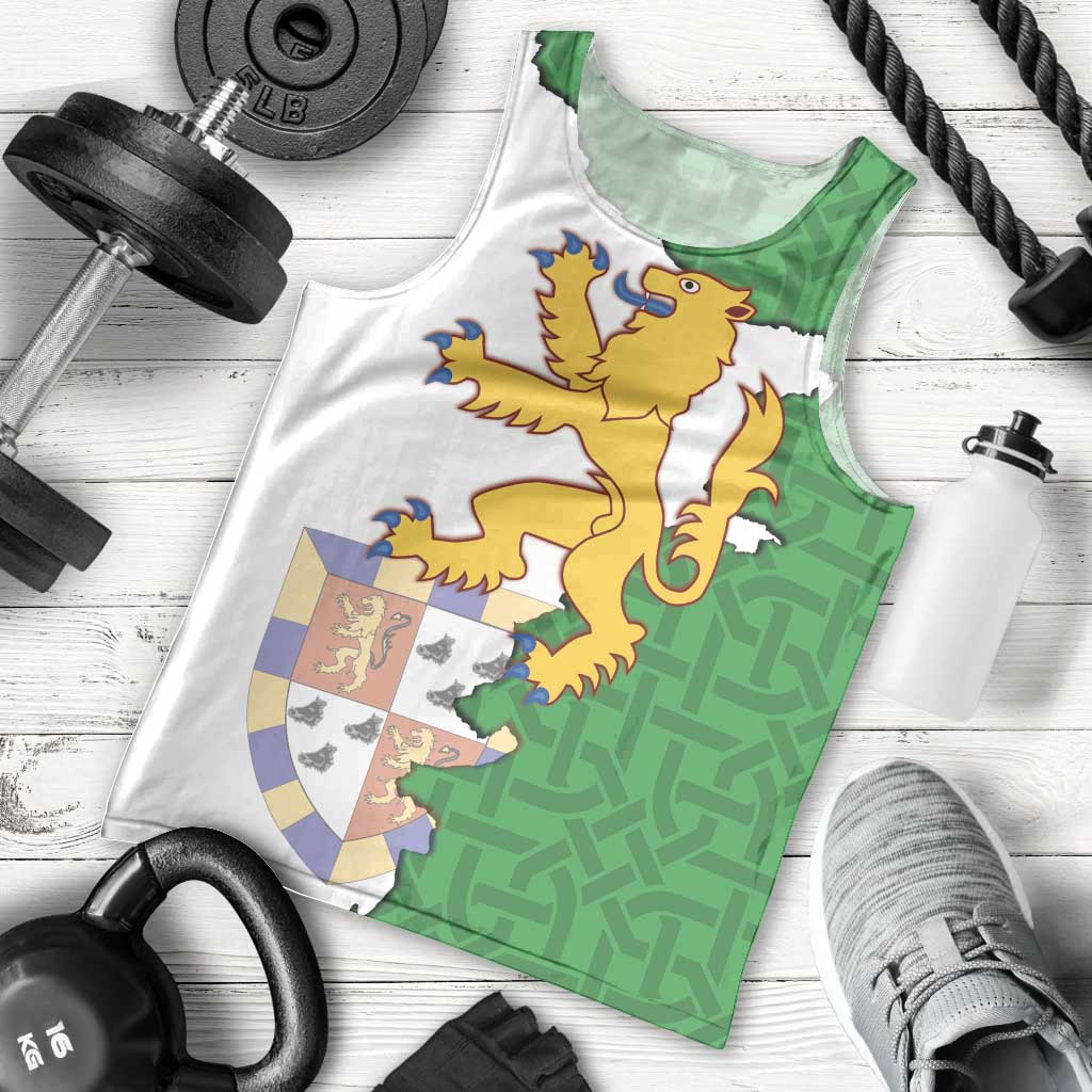 Radnorshire Wales Men Tank Top Map and Emblem Celtic Style - Wonder Print Shop