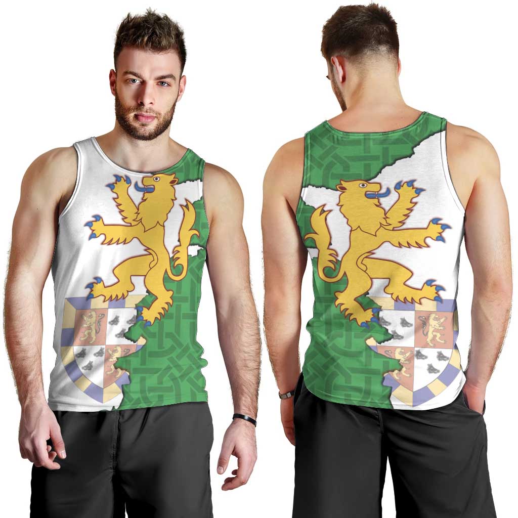 Radnorshire Wales Men Tank Top Map and Emblem Celtic Style - Wonder Print Shop