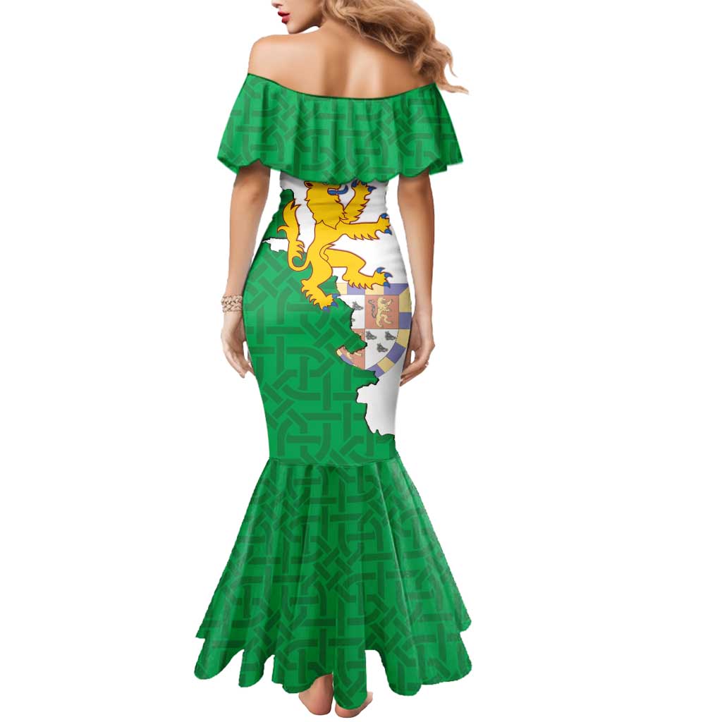Radnorshire Wales Mermaid Dress Map and Emblem Celtic Style - Wonder Print Shop