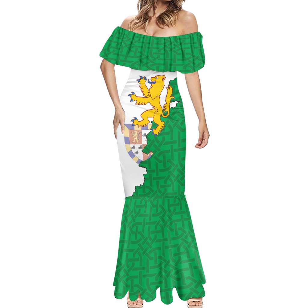 Radnorshire Wales Mermaid Dress Map and Emblem Celtic Style - Wonder Print Shop