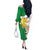 Radnorshire Wales Off The Shoulder Long Sleeve Dress Map and Emblem Celtic Style - Wonder Print Shop