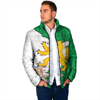 Radnorshire Wales Padded Jacket Map and Emblem Celtic Style - Wonder Print Shop
