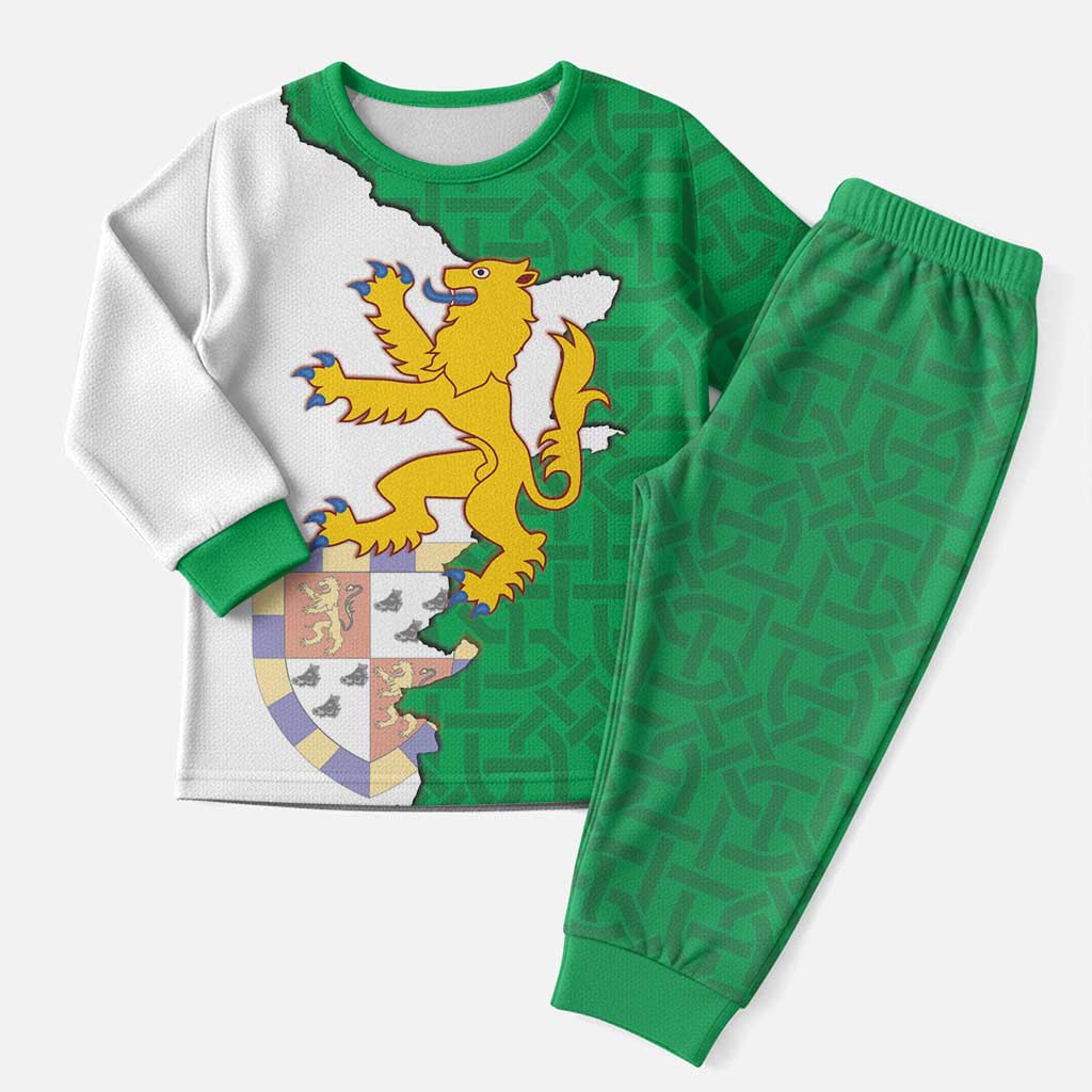 Radnorshire Wales Christmas Pajama Set Map and Emblem Celtic Style - Wonder Print Shop
