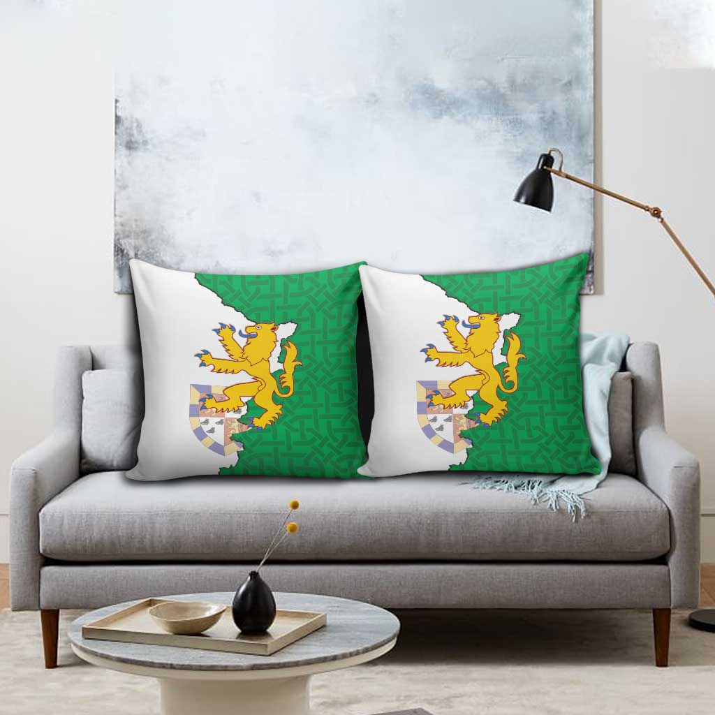 Radnorshire Wales Pillow Cover Map and Emblem Celtic Style - Wonder Print Shop