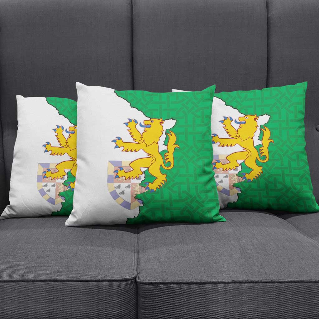 Radnorshire Wales Pillow Cover Map and Emblem Celtic Style - Wonder Print Shop