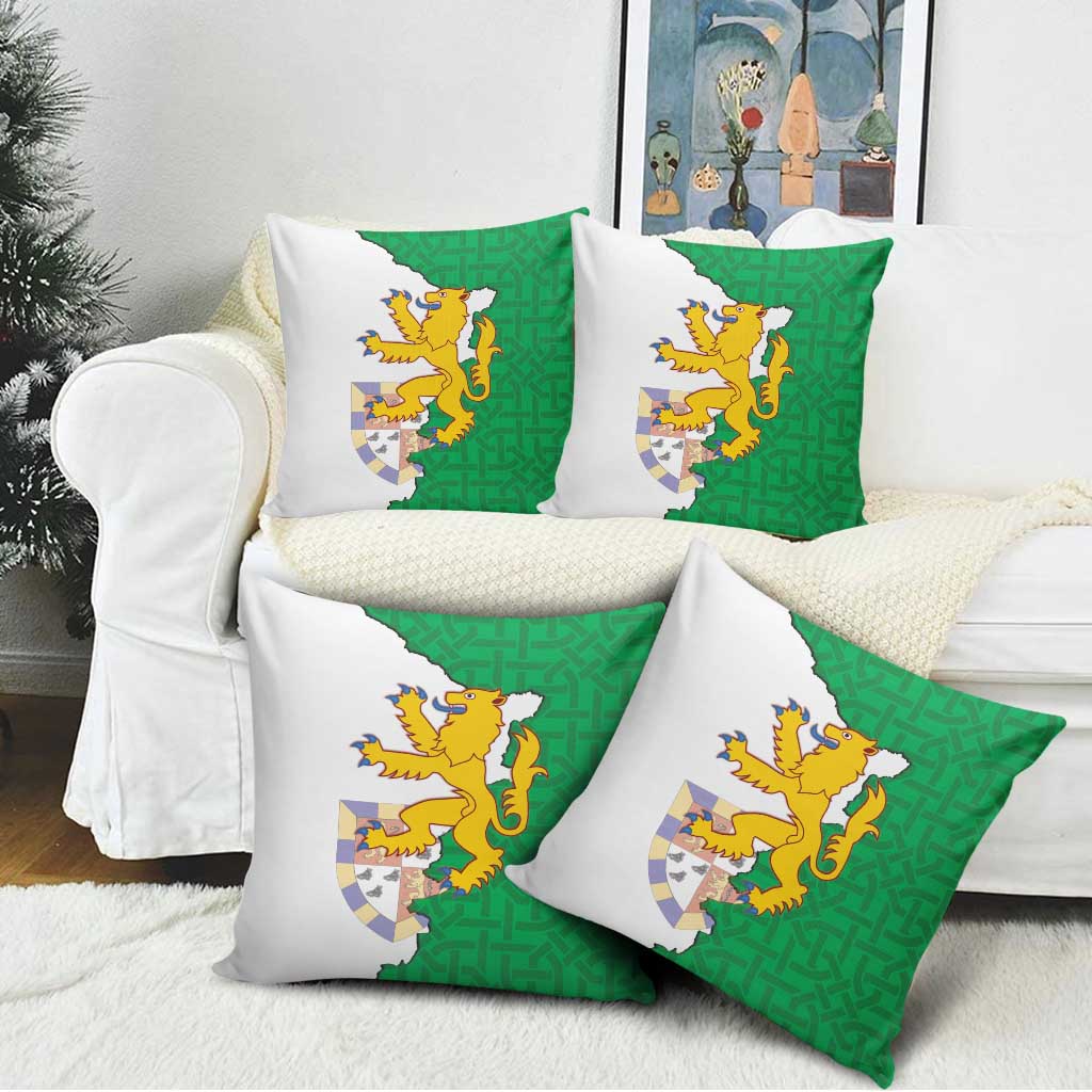 Radnorshire Wales Pillow Cover Map and Emblem Celtic Style - Wonder Print Shop