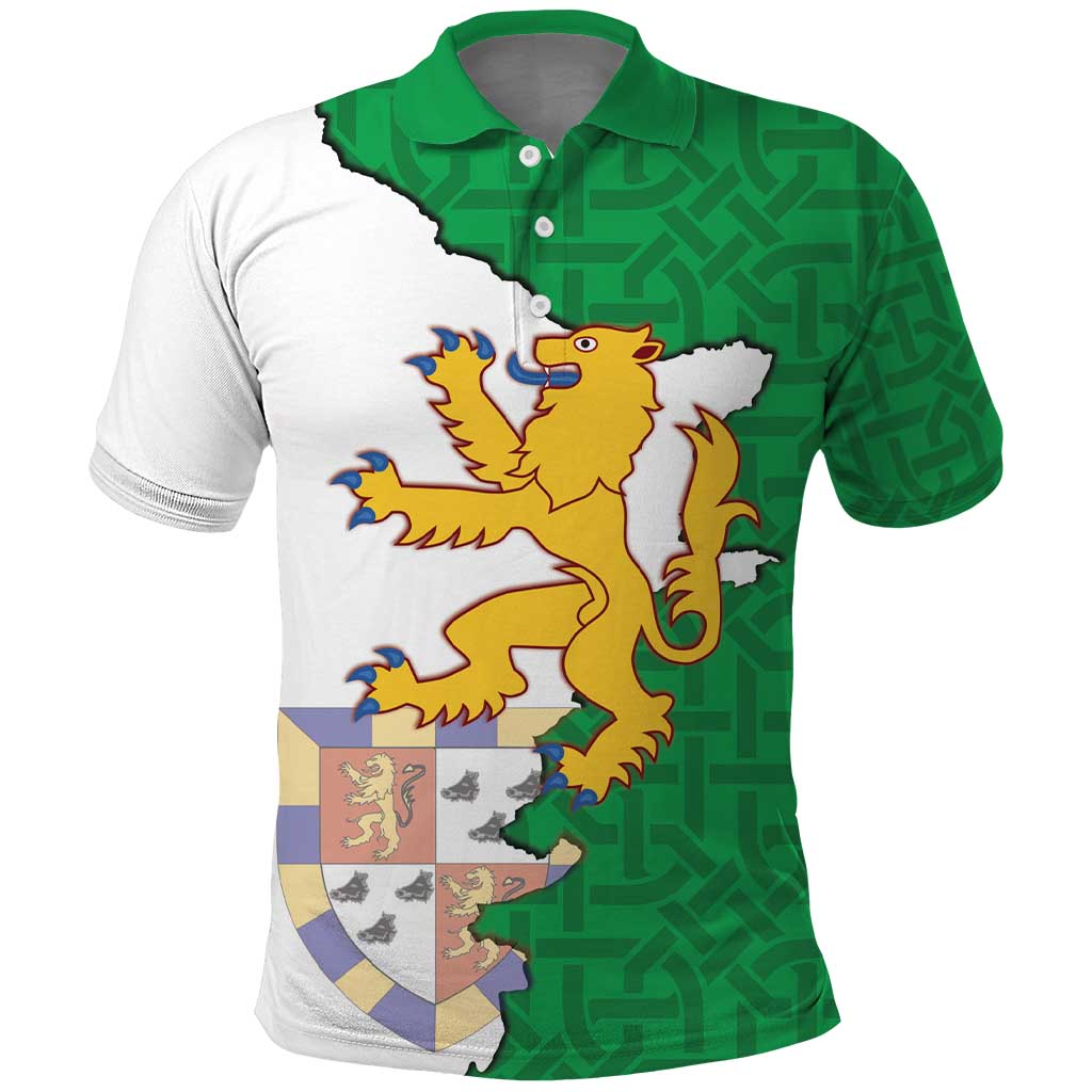 Radnorshire Wales Polo Shirt Map and Emblem Celtic Style - Wonder Print Shop