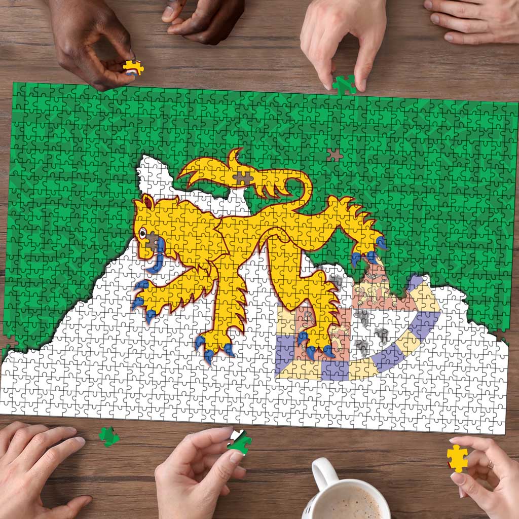 Radnorshire Wales Puzzle Map and Emblem Celtic Style - Wonder Print Shop