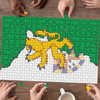 Radnorshire Wales Puzzle Map and Emblem Celtic Style - Wonder Print Shop