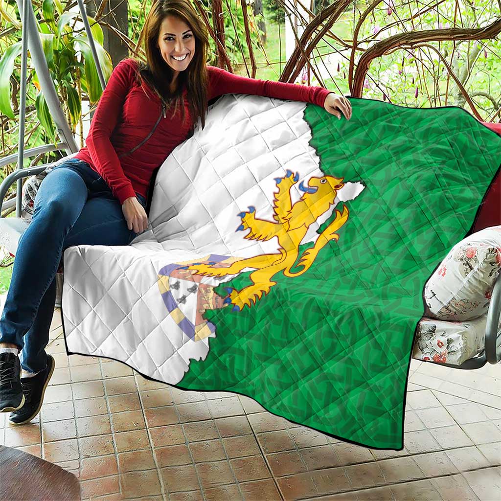 Radnorshire Wales Quilt Map and Emblem Celtic Style - Wonder Print Shop