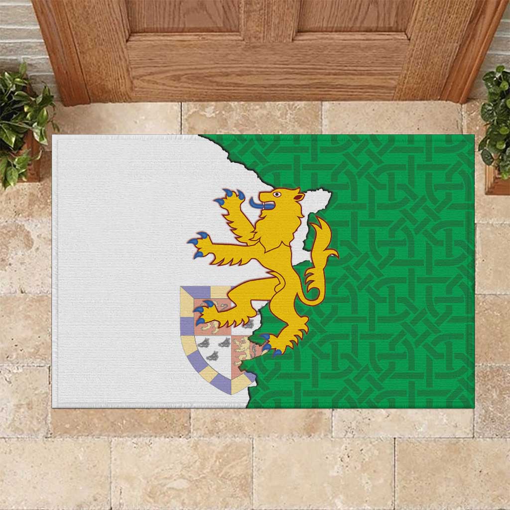 Radnorshire Wales Rubber Doormat Map and Emblem Celtic Style - Wonder Print Shop
