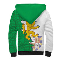 Radnorshire Wales Sherpa Hoodie Map and Emblem Celtic Style - Wonder Print Shop