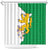 Radnorshire Wales Shower Curtain Map and Emblem Celtic Style - Wonder Print Shop