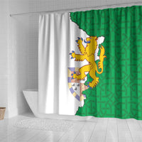 Radnorshire Wales Shower Curtain Map and Emblem Celtic Style - Wonder Print Shop