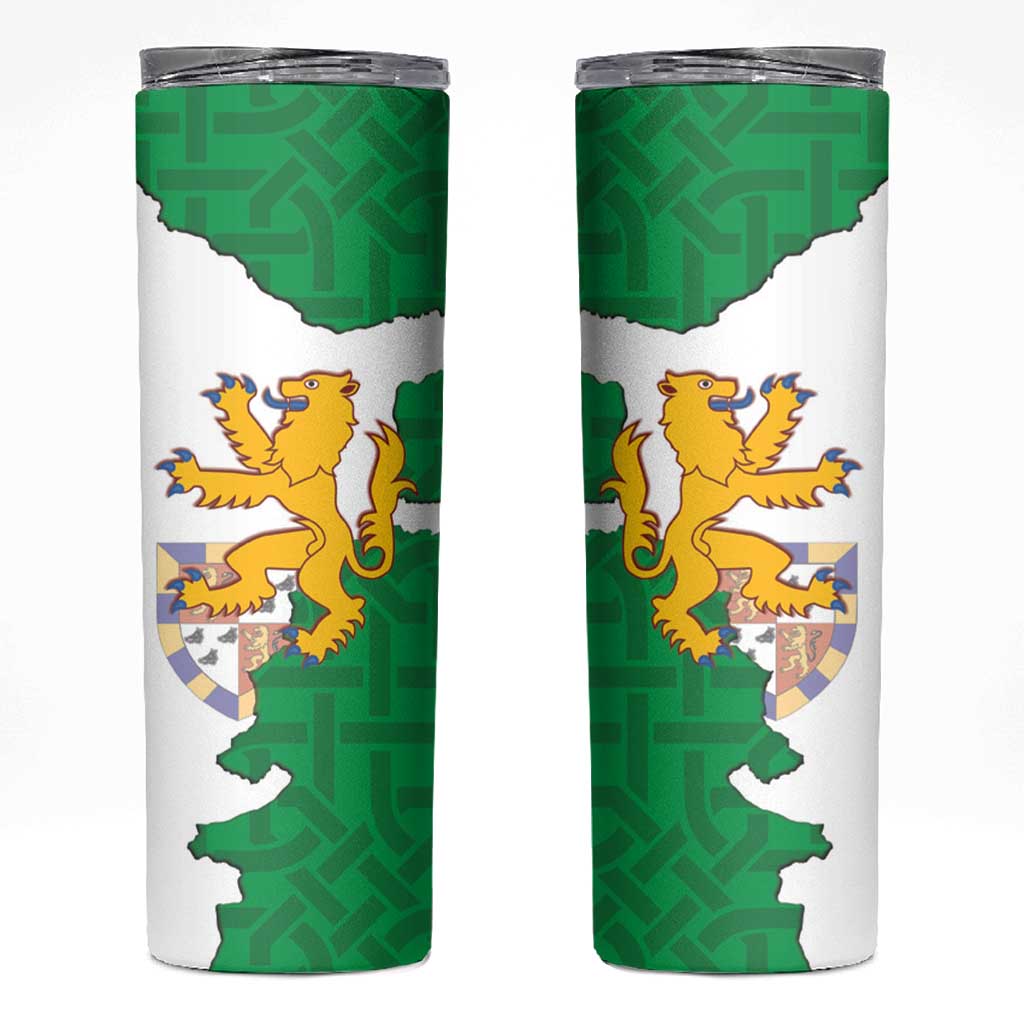 Radnorshire Wales Skinny Tumbler Map and Emblem Celtic Style - Wonder Print Shop