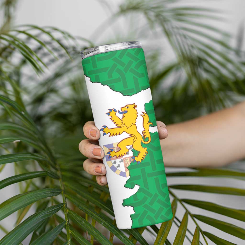 Radnorshire Wales Skinny Tumbler Map and Emblem Celtic Style - Wonder Print Shop