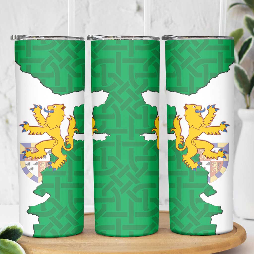 Radnorshire Wales Skinny Tumbler Map and Emblem Celtic Style - Wonder Print Shop