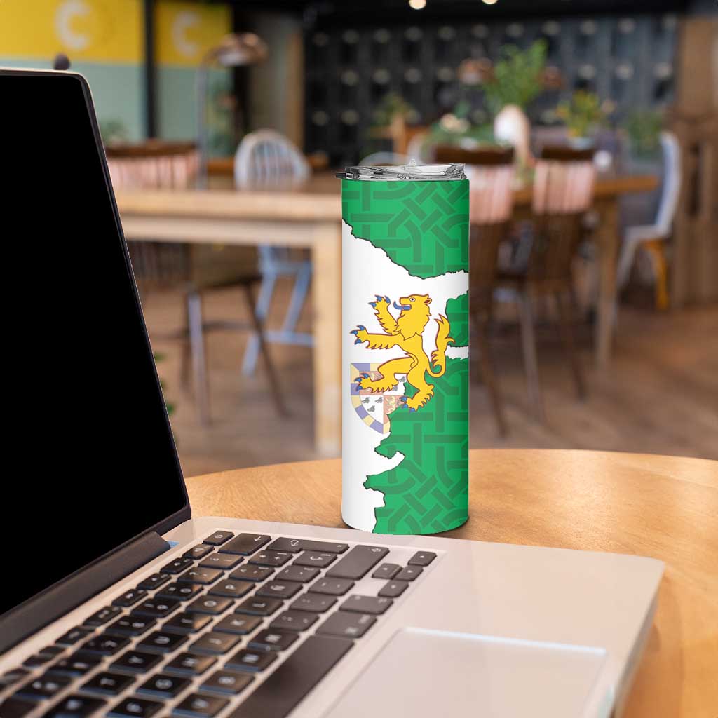 Radnorshire Wales Skinny Tumbler Map and Emblem Celtic Style - Wonder Print Shop