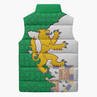 Radnorshire Wales Sleeveless Puffer Jacket Map and Emblem Celtic Style - Wonder Print Shop