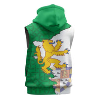 Radnorshire Wales Sleeveless Zip Hoodie Map and Emblem Celtic Style - Wonder Print Shop