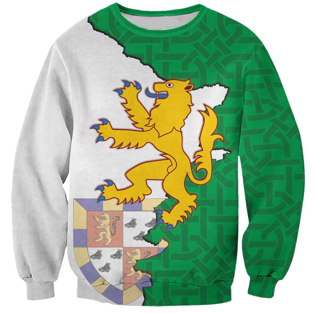 Radnorshire Wales Sweatshirt Map and Emblem Celtic Style - Wonder Print Shop