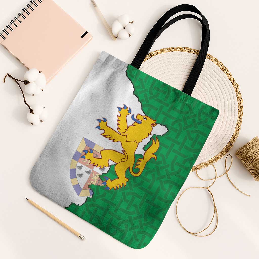 Radnorshire Wales Tote Bag Map and Emblem Celtic Style - Wonder Print Shop
