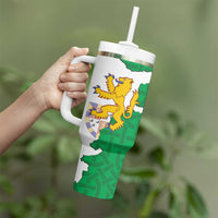 Radnorshire Wales Tumbler With Handle Map and Emblem Celtic Style - Wonder Print Shop