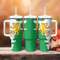 Radnorshire Wales Tumbler With Handle Map and Emblem Celtic Style - Wonder Print Shop