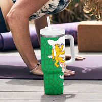 Radnorshire Wales Tumbler With Handle Map and Emblem Celtic Style - Wonder Print Shop