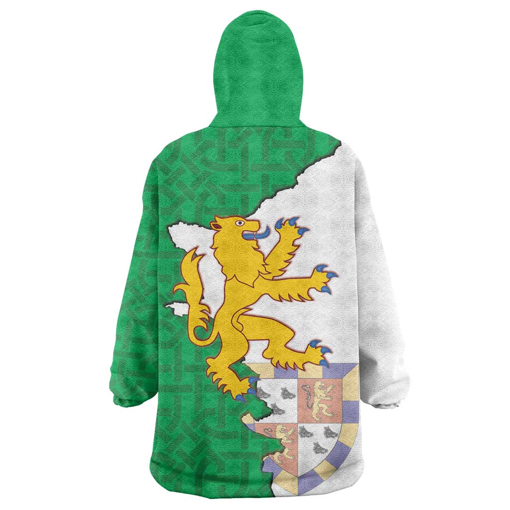 Radnorshire Wales Wearable Blanket Hoodie Map and Emblem Celtic Style - Wonder Print Shop