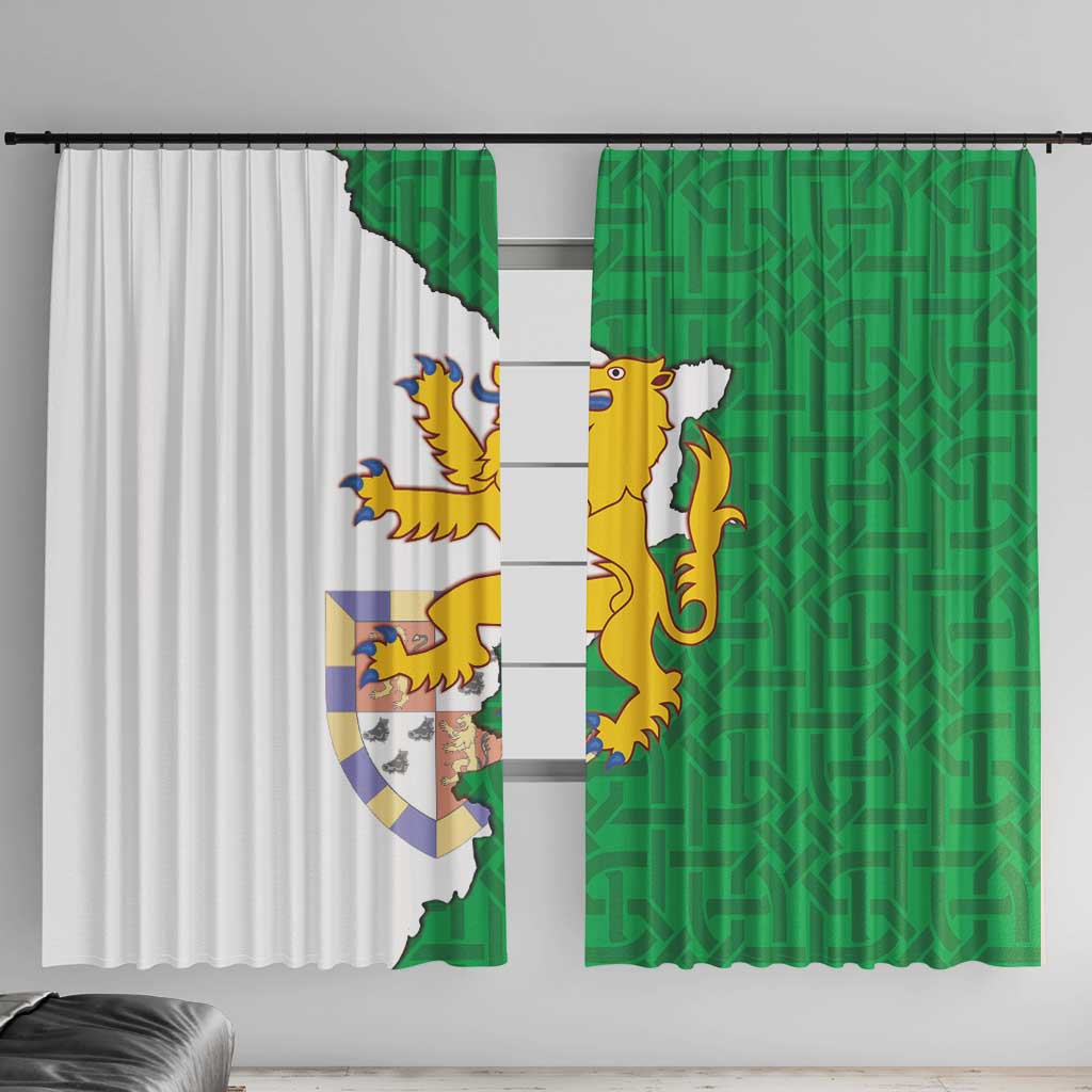 Radnorshire Wales Window Curtain Map and Emblem Celtic Style - Wonder Print Shop
