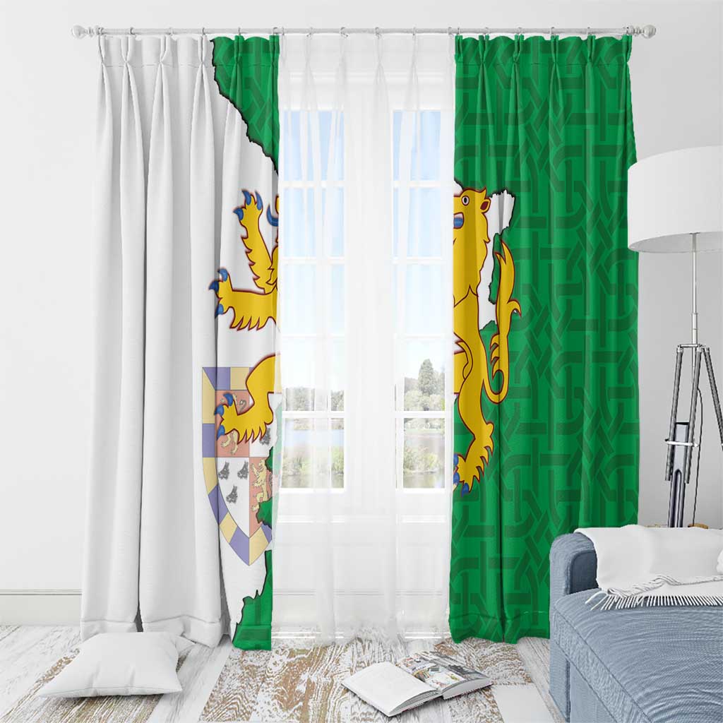 Radnorshire Wales Window Curtain Map and Emblem Celtic Style - Wonder Print Shop