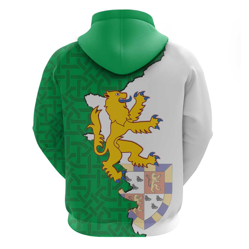 Radnorshire Wales Zip Hoodie Map and Emblem Celtic Style - Wonder Print Shop