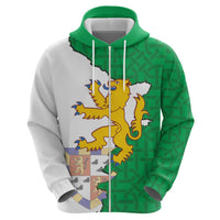 Radnorshire Wales Zip Hoodie Map and Emblem Celtic Style - Wonder Print Shop